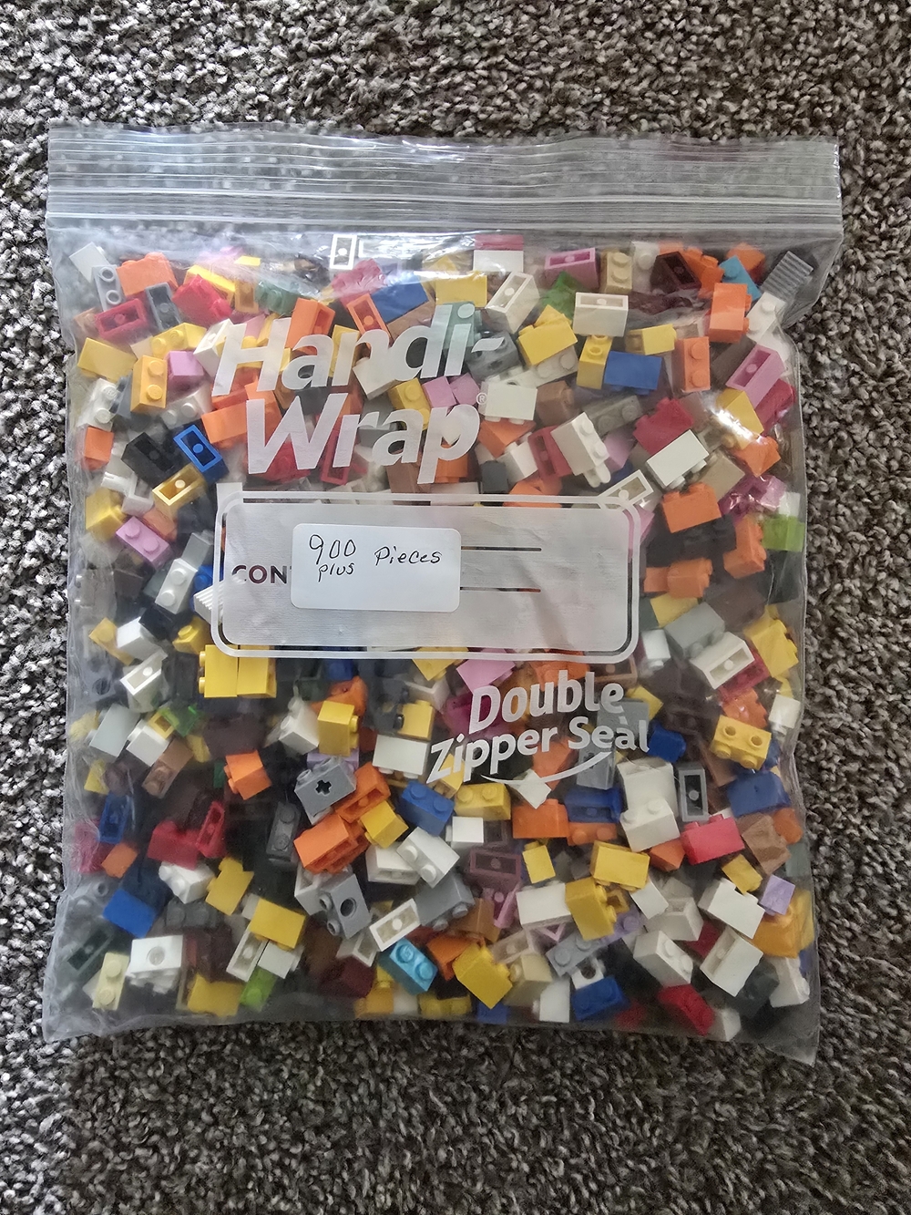 Bag of Multicolor Small Building Bricks - Assorted Colors